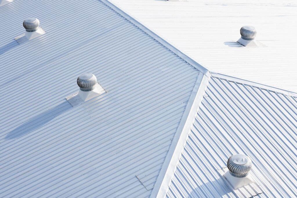 Metal sheet roofing commercial