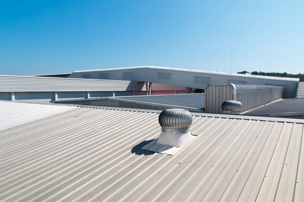 Metal roofing with an aluminum ventilation system
